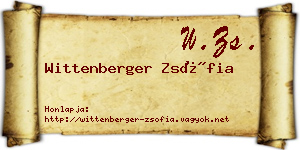 Wittenberger Zsófia névjegykártya